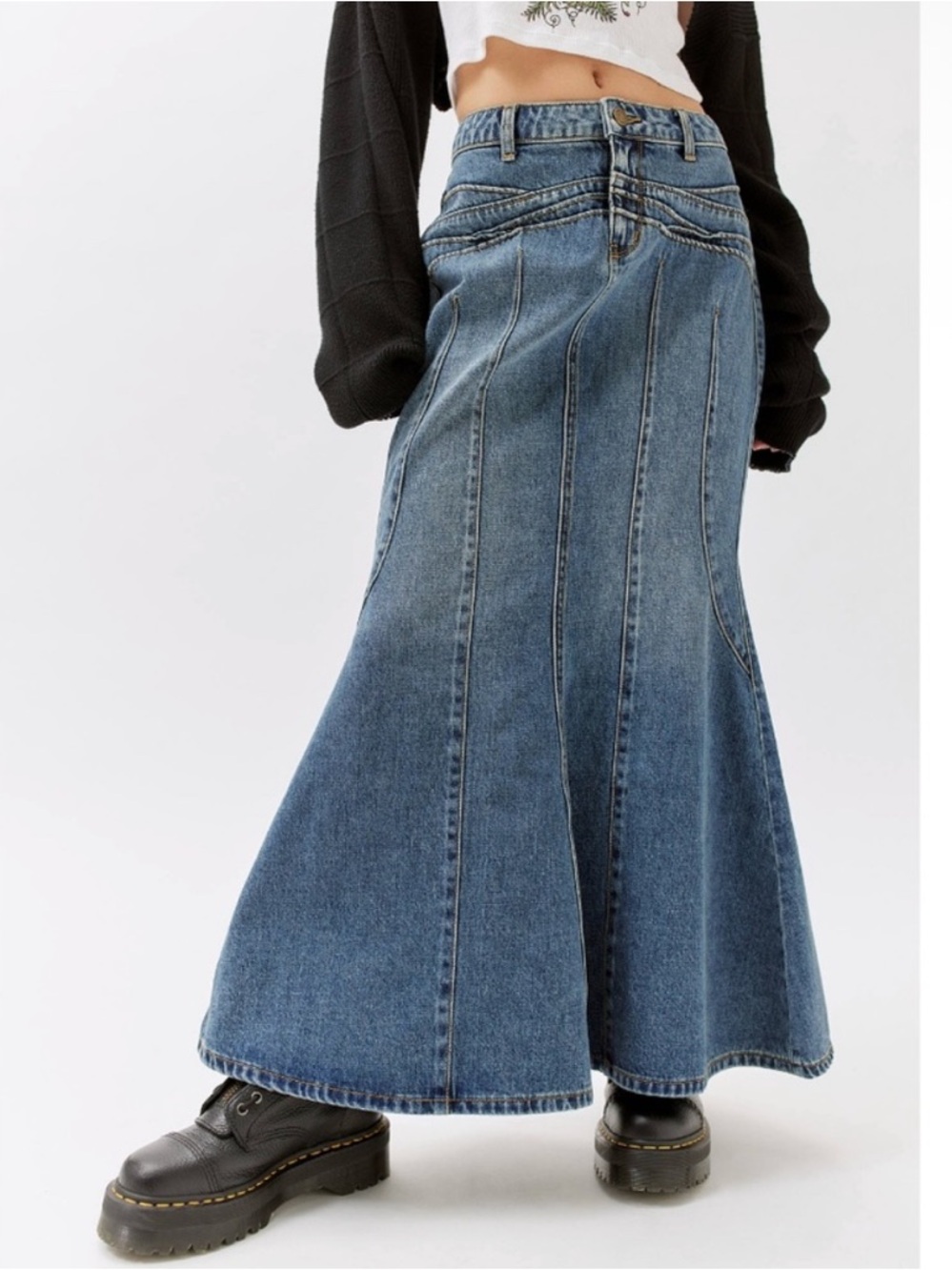 Urban Outfitters BDG Kendall Denim Maxi Skirt